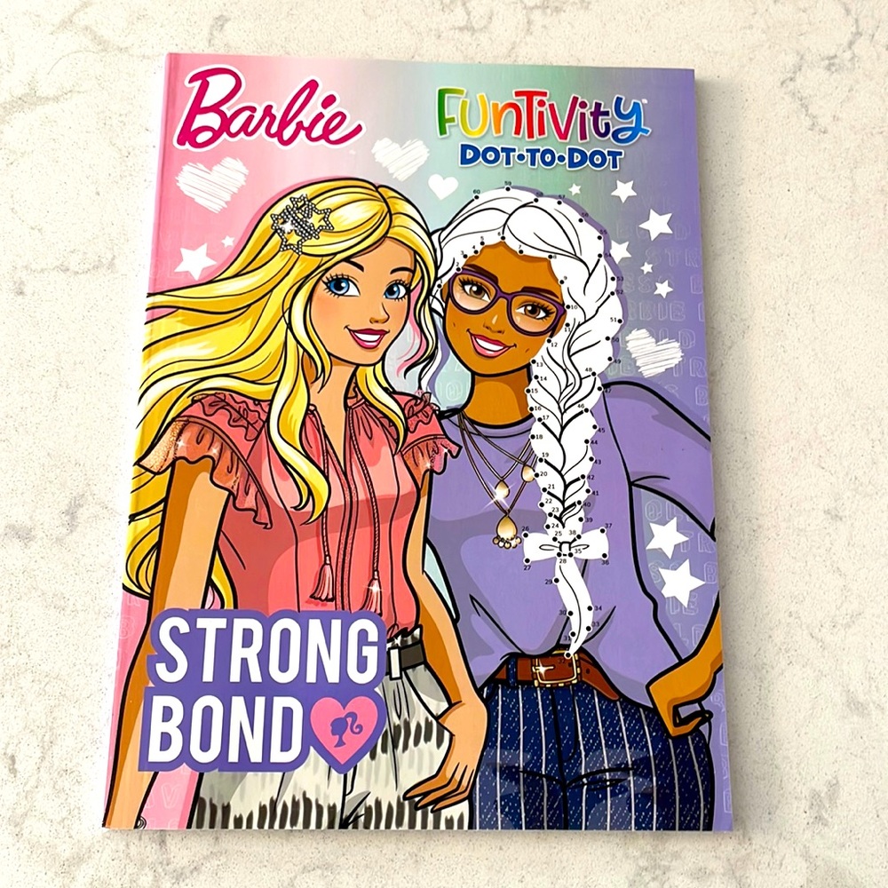 Barbie Funtivity Dot-to-Dot Activity & Coloring Book 'Strong Bond' - 80 Pages